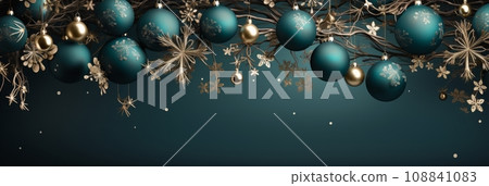 Christmas background with tree balls 108841083