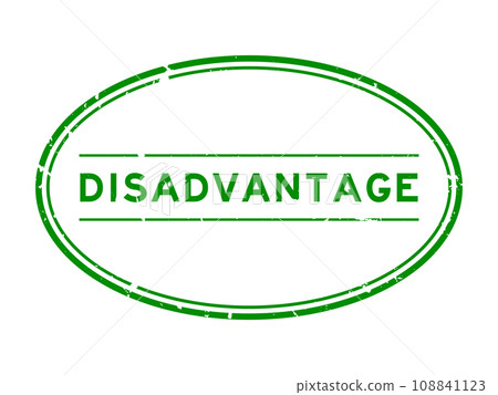 Grunge green disadvantage word rubber seal stamp on white background Grunge green disadvantage word rubber seal stamp on white background 108841123