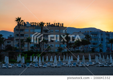 Turkish beach in Alanya city 108841332