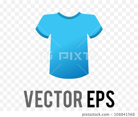 Vector gradient blue blank unisex tee icon Vector gradient blue blank unisex tee icon 108841568