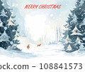 Vector illustration of Merry Christmas background and Happy New Year greeting card 108841573