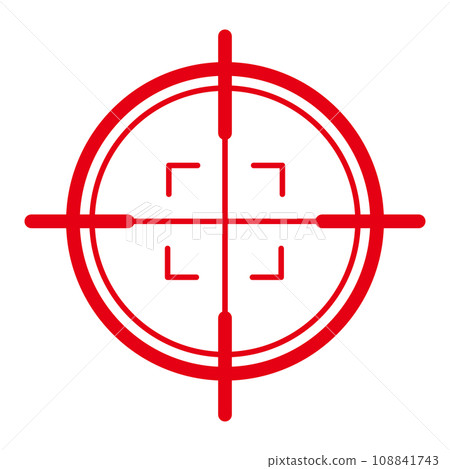 Target scope icon red 108841743