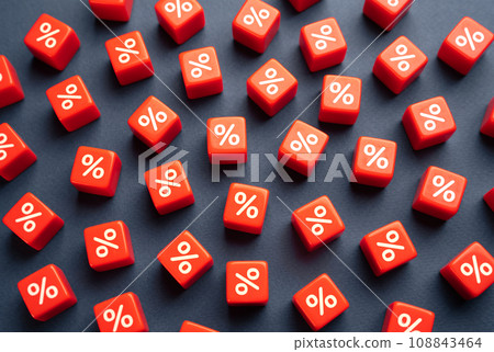 Blocks with percentages. Cashback and discounts. Marketing and retail. Favorable offers, customer loyalty program. Save money on purchases. Savings on shopping. Holiday shopping season 108843464