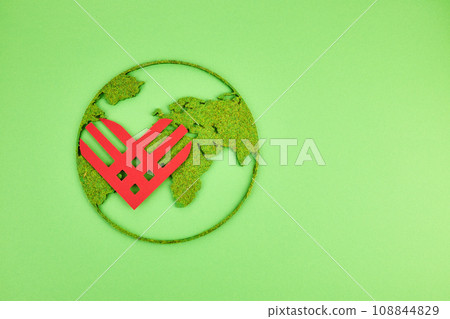 Giving Tuesday, the global day of charity. Red linear heart. 108844829