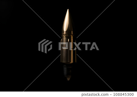 Bullet on a black background Bullet on a black background 108845300