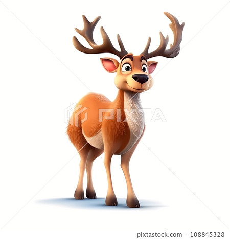 Christmas deer on white background Christmas deer on white background 108845328