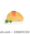 水彩畫的煎蛋飯 108845330