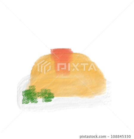 水彩畫的煎蛋飯 水彩畫的煎蛋飯 108845330