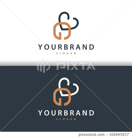 Minimalist GB Letter Logo, BG Logo Brand Modern and Luxury Icon Vector Template Element Minimalist GB Letter Logo, BG Logo Brand Modern and Luxury Icon Vector Template Element 108845657