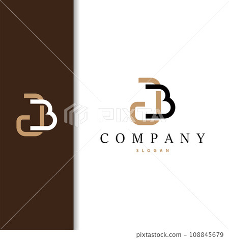 Minimalist GB Letter Logo, BG Logo Brand Modern and Luxury Icon Vector Template Element 108845679