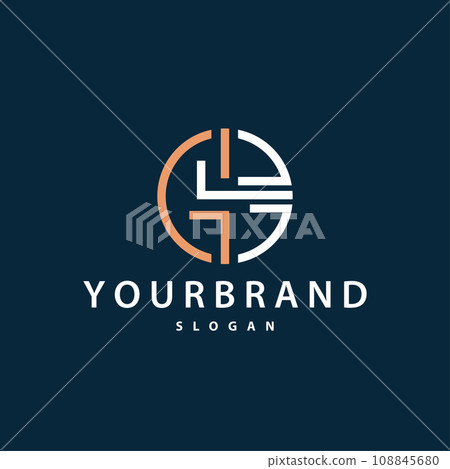 Minimalist GB Letter Logo, BG Logo Brand Modern and Luxury Icon Vector Template Element 108845680