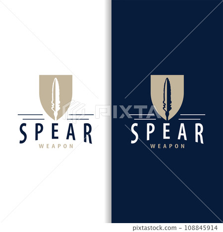 Spear Logo, Arrowhead Weapon Design Hunting Spear Simple Vintage Retro Rustic Minimalist Concept Spear Logo, Arrowhead Weapon Design Hunting Spear Simple Vintage Retro Rustic Minimalist Concept 108845914
