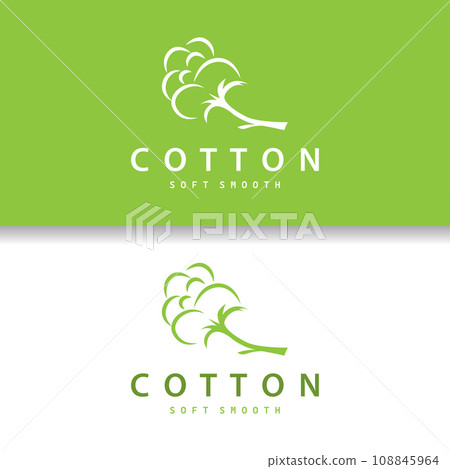 Cotton Logo, Soft and Smooth Cotton Plant Design for Business Brands with Simple Lines And Stem Cotton Logo, Soft and Smooth Cotton Plant Design for Business Brands with Simple Lines And Stem 108845964