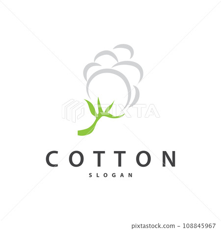 Cotton Logo, Soft and Smooth Cotton Plant Design for Business Brands with Simple Lines And Stem Cotton Logo, Soft and Smooth Cotton Plant Design for Business Brands with Simple Lines And Stem 108845967