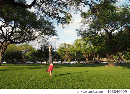 Handstanding Kapiolani Park 108846099