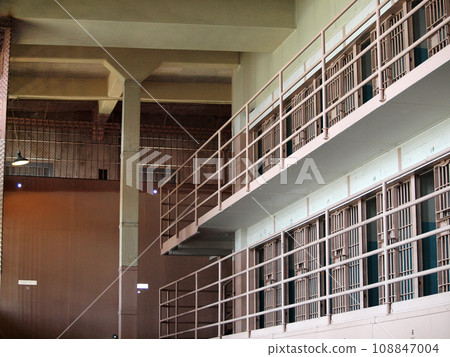 Rows of Prison cells inside Alcatraz Prison 108847004