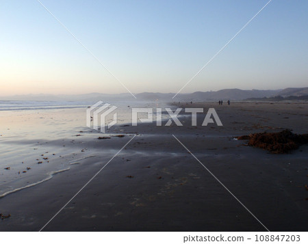 Beach at Morro Bay at Dusk 108847203