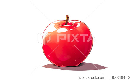 白色背景上的簡單蘋果插圖“AI 生成圖像” 白色背景上的簡單蘋果插圖“AI 生成圖像” 108848460