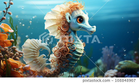 Seahorse: Cute atmosphere Seahorse: Cute atmosphere 108848907