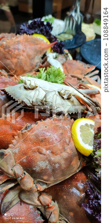 Restaurant in a five-star hotel in Turkey, fish assortment Restaurant in a five-star hotel in Turkey, fish assortment 108849164