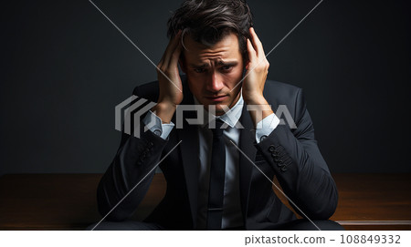 depressed businessman 108849332
