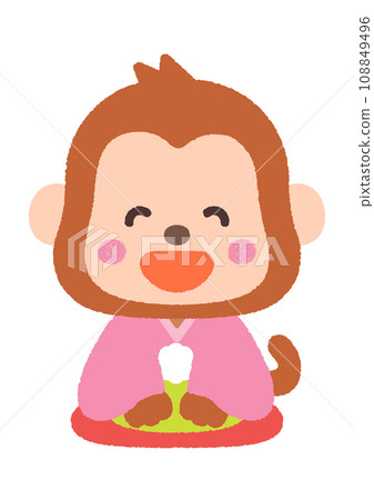 Greeting monkey 108849496