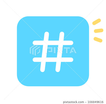 Simple light blue hashtag app Simple light blue hashtag app 108849616