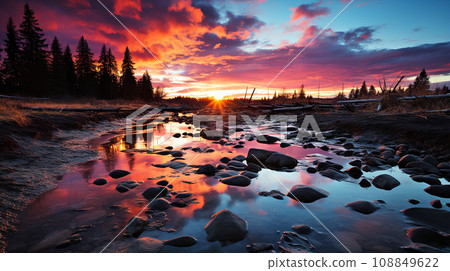 阿拉斯加的日落 阿拉斯加的日落 108849622