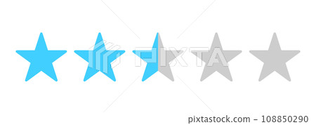 簡單淺藍色2.5星標 108850290