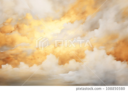 A fantastic sea of clouds-like background colored by the sunset Generative ai A fantastic sea of clouds-like background colored by the sunset Generative ai 108850380