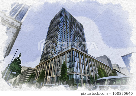 Watercolor style Tokyo Marunouchi Marunouchi Nijubashi Building Tokyo Chamber of Commerce and Industry Chiyoda-ku, Tokyo 108850640