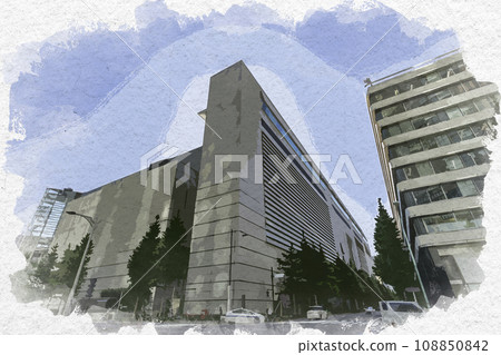 水彩風格 東京丸之內 東京國際論壇 東京都千代田區 108850842