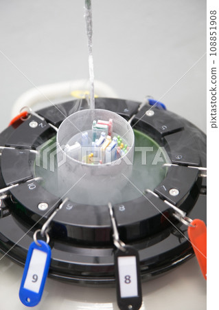 Sperm Freezing storage in liquid nitrogen tank, Laboratory infertility 108851908