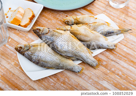 Air-dried salted gutted fish roach Air-dried salted gutted fish roach 108852029