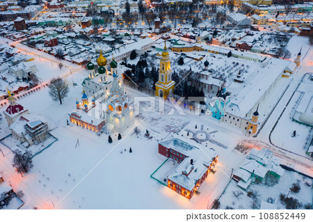 Aerial view of the architectural ensemble of ancient Kremlin. Russia 108852449