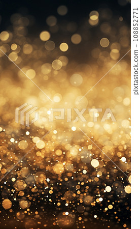 Sparkling golden light bokeh AI image - Stock Illustration [108852771 ...