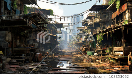 slum scenery 108853062