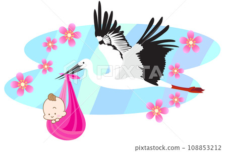 嬰兒和鸛（花） 108853212