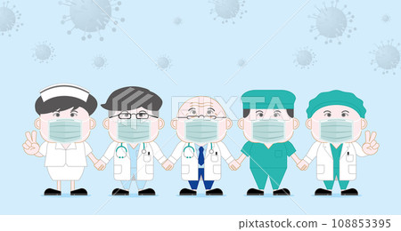 fight together for protect covid19 corona virus cartoon style protection concept fight together for protect covid19 corona virus cartoon style protection concept 108853395