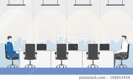 Job interview lifestyle new normal is social distancing. 108853439