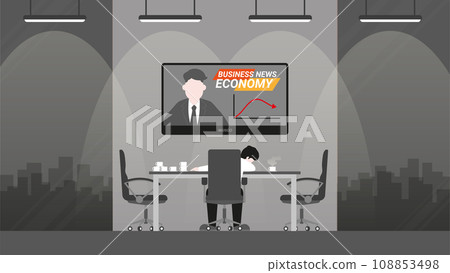 Business downturn. Tired office man 108853498