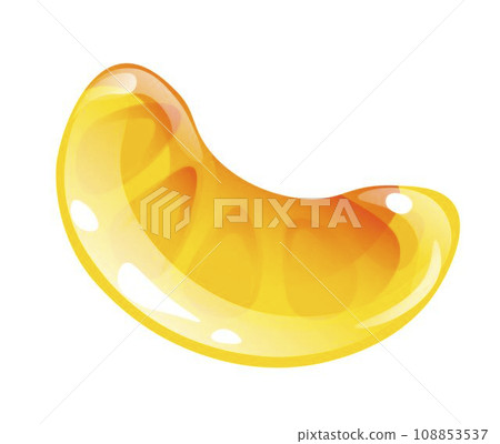 Chewy sugar gummy jelly candy, mandarin piece Chewy sugar gummy jelly candy, mandarin piece 108853537
