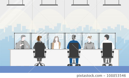 Group of business people meeting in office conference room with new normal lifestyle 108853546