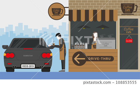 Coffee shop is close. Changing to coffee cafe kiosk for drive-thru service. Coffee shop is close. Changing to coffee cafe kiosk for drive-thru service. 108853555