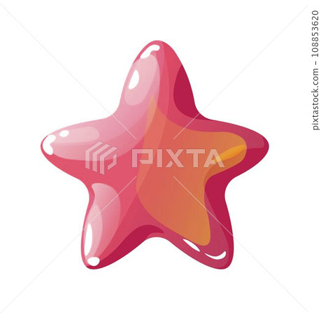 Chewy sugar in shape of star gummy jelly candy Chewy sugar in shape of star gummy jelly candy 108853620