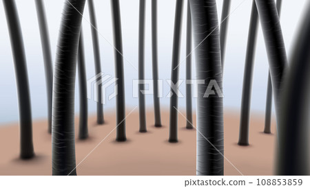 Condition of healthy hair with hair treatment and care Hair and skin under close-up view Condition of healthy hair with hair treatment and care Hair and skin under close-up view 108853859
