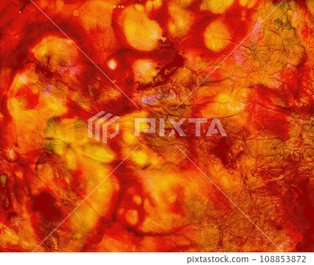 Chagall style hand painted oil painting watercolor background texture warm red orange 108853872