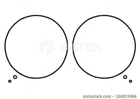 Simple line drawing handwritten style cloud-shaped speech bubble 108853966