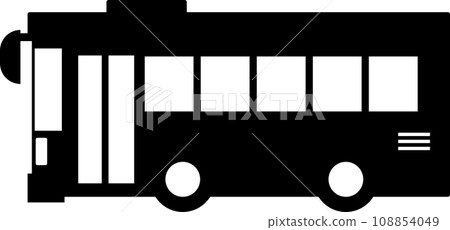 Simple monochrome illustration of a bus 108854049
