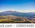 Aerial view of Mt. Fuji from above the Asagiri Plateau in Shizuoka Prefecture. autumn november 108854480